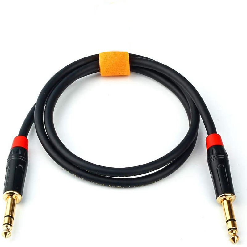 Factory 1/4 inch TRS cable,Heavy Duty 6.35mm Male to Male Stereo Jack Balanced Audio Path Cord Inte