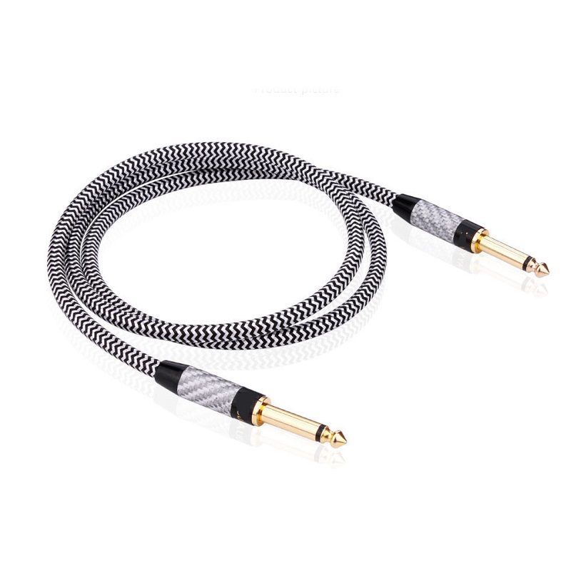  24K Gold-plated 6.5MM plug Audio Cable 22awg Low Noise Single crystal copper straight to straight F