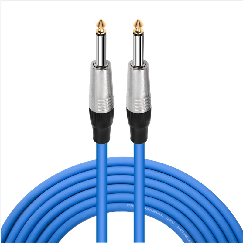  Low Noise Bass Straight to Straight Instrument Cable, Nickel plated Electric Guitar cable and Amp C