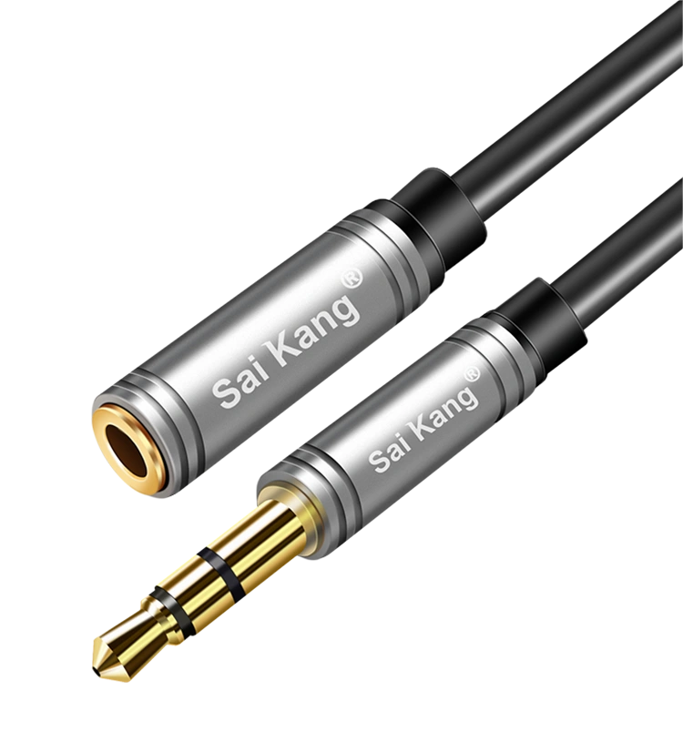 Audio male to female audiophile computer headset extension cable