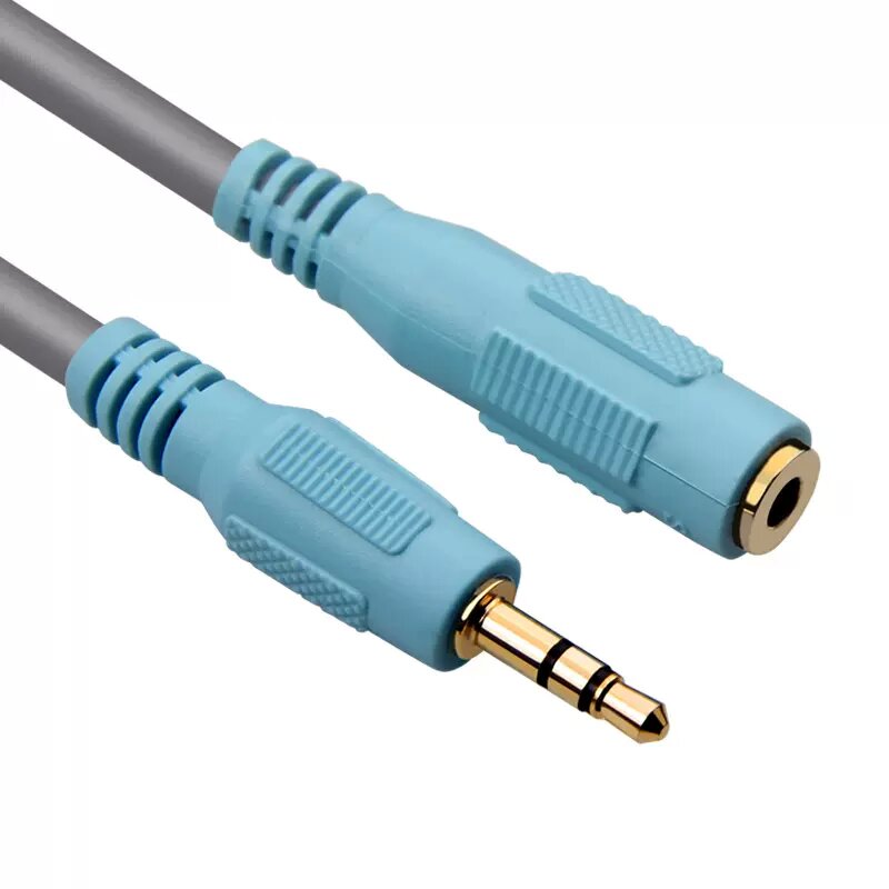 Audio cable male to female computer headset extension cable