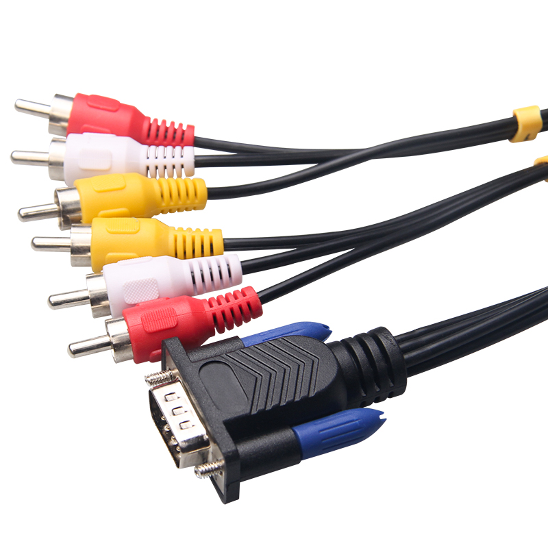 VGA to 6RCA 6 Lotus head video cable