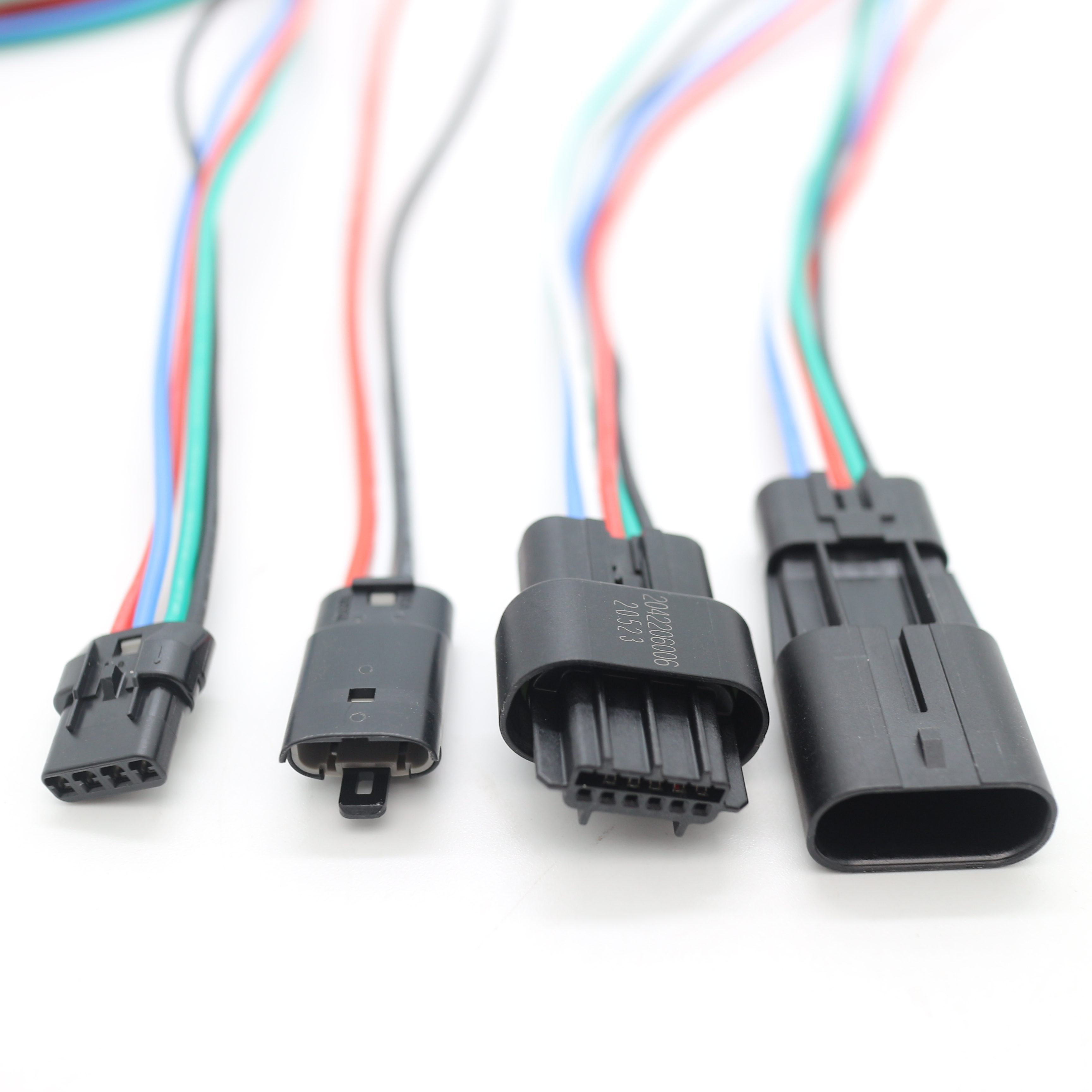 Multi-core high temperature silicone IP68 waterproof car cable with locking plug